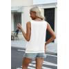 imageZeagoo Womens Tank Tops Loose Fit V Neck Ruched Sleeveless Tops Casual Basic Banded Shirts SXXLWhite