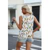 imageZeagoo Womens Tank Tops Loose Fit V Neck Ruched Sleeveless Tops Casual Basic Banded Shirts SXXLWhite Green Yellow Leaves