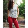imageZeagoo Womens Tank Tops Ribbed Knit Crew Neck Shirts Cap Sleeve Slim Fitted Ruched Basic TeesBgray