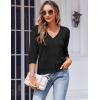 imageZeagoo Womens 34 Sleeve Cropped Cardigan 2025 Summer Lightweight Crochet Shrug Button Down Knit Sweater CardigansBlack
