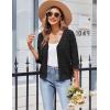 imageZeagoo Womens 34 Sleeve Cropped Cardigan 2025 Summer Lightweight Crochet Shrug Button Down Knit Sweater CardigansBlack