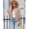 imageZeagoo Womens 34 Sleeve Cropped Cardigan 2025 Summer Lightweight Crochet Shrug Button Down Knit Sweater CardigansCamel