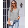 imageZeagoo Womens 34 Sleeve Cropped Cardigan 2025 Summer Lightweight Crochet Shrug Button Down Knit Sweater CardigansGrey