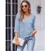 imageZeagoo Womens 34 Sleeve Cropped Cardigan 2025 Summer Lightweight Crochet Shrug Button Down Knit Sweater CardigansLight Blue