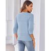 imageZeagoo Womens 34 Sleeve Cropped Cardigan 2025 Summer Lightweight Crochet Shrug Button Down Knit Sweater CardigansLight Blue