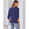imageZeagoo Womens 34 Sleeve Cropped Cardigan 2025 Summer Lightweight Crochet Shrug Button Down Knit Sweater CardigansNavy Blue