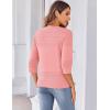 imageZeagoo Womens 34 Sleeve Cropped Cardigan 2025 Summer Lightweight Crochet Shrug Button Down Knit Sweater CardigansPink