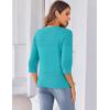 imageZeagoo Womens 34 Sleeve Cropped Cardigan 2025 Summer Lightweight Crochet Shrug Button Down Knit Sweater CardigansTeal