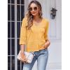 imageZeagoo Womens 34 Sleeve Cropped Cardigan 2025 Summer Lightweight Crochet Shrug Button Down Knit Sweater CardigansYellow