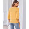 imageZeagoo Womens 34 Sleeve Cropped Cardigan 2025 Summer Lightweight Crochet Shrug Button Down Knit Sweater CardigansYellow