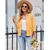 imageZeagoo Womens 34 Sleeve Cropped Cardigan 2025 Summer Lightweight Crochet Shrug Button Down Knit Sweater CardigansYellow