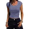 F-navy Blue Striped