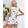 imageZeagoo Womens Summer Tank Tops 2025 Pleated Crew Neck Floral Solid Loose Fit Casual Sleeveless Flowy Boho Tunic ShirtsAblue Flower