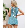 imageZeagoo Womens Summer Tank Tops 2025 Pleated Crew Neck Floral Solid Loose Fit Casual Sleeveless Flowy Boho Tunic ShirtsBf202