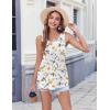 imageZeagoo Womens Summer Tank Tops 2025 Pleated Crew Neck Floral Solid Loose Fit Casual Sleeveless Flowy Boho Tunic ShirtsFloral Yellow