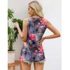 imageZeagoo Womens Summer Tank Tops 2025 Pleated Crew Neck Floral Solid Loose Fit Casual Sleeveless Flowy Boho Tunic ShirtsWf19