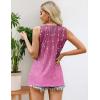 imageZeagoo Womens Summer Tank Tops 2025 Pleated Crew Neck Floral Solid Loose Fit Casual Sleeveless Flowy Boho Tunic ShirtsXh370