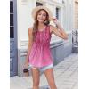 imageZeagoo Womens Summer Tank Tops 2025 Pleated Crew Neck Floral Solid Loose Fit Casual Sleeveless Flowy Boho Tunic ShirtsXh370