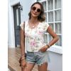 imageZeagoo Womens Tops Cap Sleeve T Shirts V Neck Basic Tees Tops Lightweight Casual Summer Fashion Trendy Outfits Clothes1flowerpa17