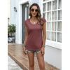 imageZeagoo Womens Tops Cap Sleeve T Shirts V Neck Basic Tees Tops Lightweight Casual Summer Fashion Trendy Outfits Clothes3 Packredgreenblack