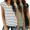 3 Pack:stripe Black+green+black