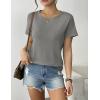 imageWomens 3 Pack T Shirts Basic Short Sleeve Tees Crewneck Fashion Tops LooseBlackgreywhite