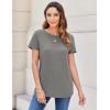 imageWomens 3 Pack T Shirts Basic Short Sleeve Tees Crewneck Fashion Tops LooseBlackgreywhite