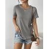 imageWomens 3 Pack T Shirts Basic Short Sleeve Tees Crewneck Fashion Tops LooseBlackgreywhite