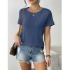imageWomens 3 Pack T Shirts Basic Short Sleeve Tees Crewneck Fashion Tops LooseBlackwhiteblue