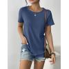 imageWomens 3 Pack T Shirts Basic Short Sleeve Tees Crewneck Fashion Tops LooseBlackwhiteblue