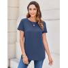 imageWomens 3 Pack T Shirts Basic Short Sleeve Tees Crewneck Fashion Tops LooseBlackwhiteblue