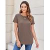 imageWomens 3 Pack T Shirts Basic Short Sleeve Tees Crewneck Fashion Tops LooseBrownwhiteblack