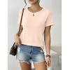 imageWomens 3 Pack T Shirts Basic Short Sleeve Tees Crewneck Fashion Tops LooseCreamwhiteblack