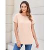 imageWomens 3 Pack T Shirts Basic Short Sleeve Tees Crewneck Fashion Tops LooseCreamwhiteblack