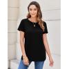 imageWomens 3 Pack T Shirts Basic Short Sleeve Tees Crewneck Fashion Tops LooseCreamwine Redblack