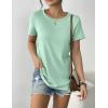 imageWomens 3 Pack T Shirts Basic Short Sleeve Tees Crewneck Fashion Tops LooseLightgreenwhiteblack
