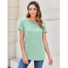 imageWomens 3 Pack T Shirts Basic Short Sleeve Tees Crewneck Fashion Tops LooseLightgreenwhiteblack