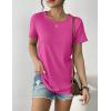 imageWomens 3 Pack T Shirts Basic Short Sleeve Tees Crewneck Fashion Tops LooseRoseredwhiteblack