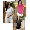 imageWomens 3 Pack T Shirts Basic Short Sleeve Tees Crewneck Fashion Tops LooseRoseredwhiteblack