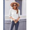 imageZeagoo Womens Loose Short Sleeve Tunic Tops Lightweight Crew Neck Crochet Knit Pullover Sweater BlousesAwhite