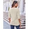 imageZeagoo Womens Loose Short Sleeve Tunic Tops Lightweight Crew Neck Crochet Knit Pullover Sweater BlousesBeige