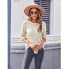 imageZeagoo Womens Loose Short Sleeve Tunic Tops Lightweight Crew Neck Crochet Knit Pullover Sweater BlousesBeige