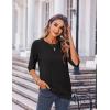 imageZeagoo Womens Loose Short Sleeve Tunic Tops Lightweight Crew Neck Crochet Knit Pullover Sweater BlousesBlack