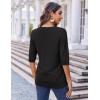 imageZeagoo Womens Loose Short Sleeve Tunic Tops Lightweight Crew Neck Crochet Knit Pullover Sweater BlousesBlack