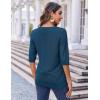 imageZeagoo Womens Loose Short Sleeve Tunic Tops Lightweight Crew Neck Crochet Knit Pullover Sweater BlousesDark Blue