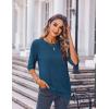 imageZeagoo Womens Loose Short Sleeve Tunic Tops Lightweight Crew Neck Crochet Knit Pullover Sweater BlousesDark Blue