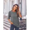 imageZeagoo Womens Loose Short Sleeve Tunic Tops Lightweight Crew Neck Crochet Knit Pullover Sweater BlousesDark Grey