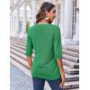imageZeagoo Womens Loose Short Sleeve Tunic Tops Lightweight Crew Neck Crochet Knit Pullover Sweater BlousesGreen