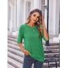imageZeagoo Womens Loose Short Sleeve Tunic Tops Lightweight Crew Neck Crochet Knit Pullover Sweater BlousesGreen