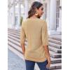 imageZeagoo Womens Loose Short Sleeve Tunic Tops Lightweight Crew Neck Crochet Knit Pullover Sweater BlousesKhaki
